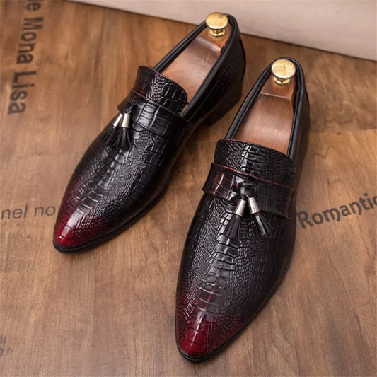Men's fashion Tassel Soft Moccasins Mens Genuine Leather Casual Loafers Outdoor Driving Flats Shoes