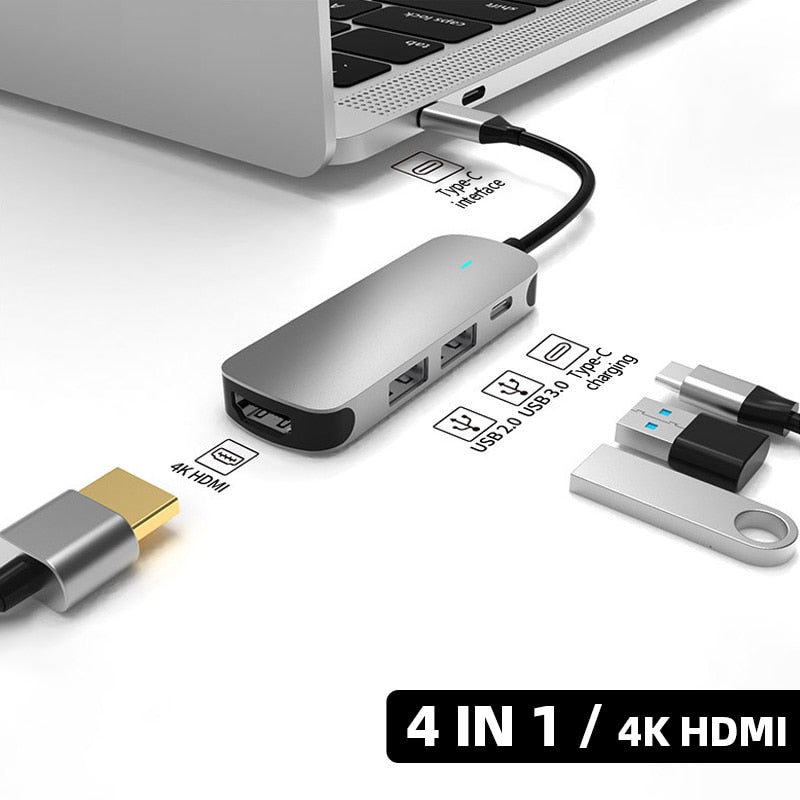 15 In 1 Docking Station USB HUB Type C To HDMI-compatible Wireless Charging USB 3.0 Adapter Type C HUB Dock Station For MacBook