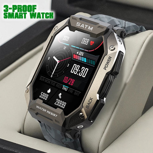 3-proof Man Professional Smart Watch  Waterproof Sport Fitness Tracker, Outdoor Smartwatch For Swimming, Military Grade