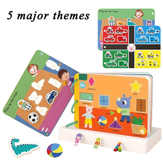 Montessori Paste Quiet Book Children Toys Paste. My First Busy Book Kids Number Matching Puzzle Educational Game Baby Book Mark