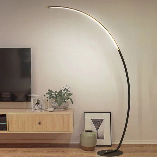 LED Floor Lamp Modern Office Fishing Standing Lights, Nordic Vertical Art Lighting Fixture for Living Room Decoration